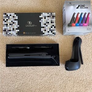 Royal&Pro Black Flat Iron Hair Straightener Set